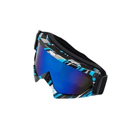 ActHose Ski Goggles for Men,Adult Motocross Skiing Snow Goggles ultraviolet rays, sandstorms, strong winds and fog (Tech blue frame and ice blue lenses)