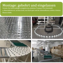 NAKUPENDA Ball Castors 8 Pieces Furniture Castors Small Ball Roller Bearing Wheels Bearing Universal Ball Bearing Castors Bearing Transfer Bearing (10 mm Height)