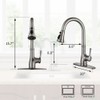 Kitchen Faucet-WEWE Single Handle Stainless Steel Brushed Nickel Pull Down