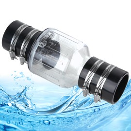 CREECHWA 2 Inch Quiet Check Valve for Sump Pump, Effortless To Install, Sturdy Construction, Transparent, Silent Quiet Flapper Sump Pump Check Valve