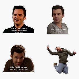 New Girl Nick Pack Bumper Sticker Vinyl Decal 5 inches