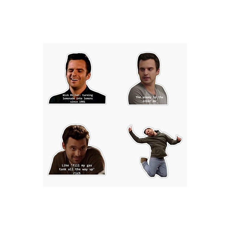 New Girl Nick Pack Bumper Sticker Vinyl Decal 5 inches