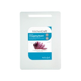 KitchenCraft Großes Schneidebrett, ungiftiger Kunststoff, weiß, 35 x 25 cm, Klar