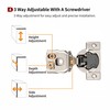 STIANC 2 Pack 1 1/4" Overlay 4D Soft Close Hinges