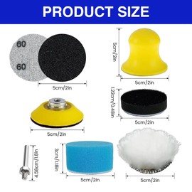 Xumann 130 Pcs Sanding Polishing Sandpaper Kit, Grit 60-10000 Wet and Dry Sandpaper for Drill Sander Attachment