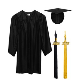 LYDTICK Shiny Preschool Kindergarten Graduation Cap and Gown for Kids With 2025 2026 Tassels Charms