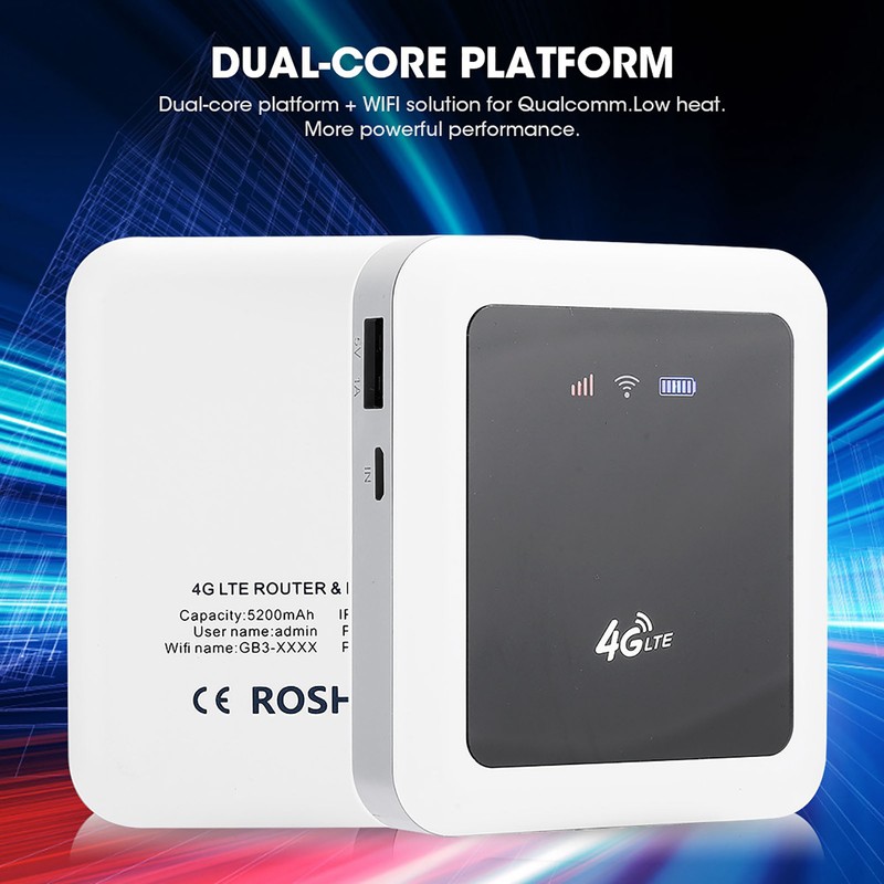 Wireless WiFi Router Mini Portable Router Universal NonSIMCard White 4g