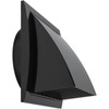 6" Inch Exhaust Hood Vent with Rain Cover, Black, Indoor