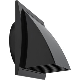 6" Inch Exhaust Hood Vent with Rain Cover, Black, Indoor and Outdoor, HVAC Exhaust Vent Duct Cover, Exhaust Cap (6 Inch, Black)