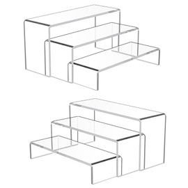 Exhibition Stand, Transparent Acrylic, Display Stand, Set of 6, Acrylic Stand, Display Stand, Co-type, Stage, Product, Exhibition, Decorative Display Stand (Size, Small)