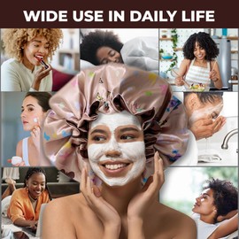 Discover premium double layer silk satin sleeping bonnets designed for hair protection, moisture retention, and all-night comfort-brown