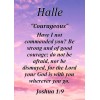 Halle "Courageous" Keepsake Name Meaning Card with Bible Verse