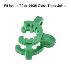 uxcell Lab Joint Clip Plastic Clamp Mounting Clips for 14/20 or 14/35 Glass Taper Joints Laboratory Connector Green 5Pcs
