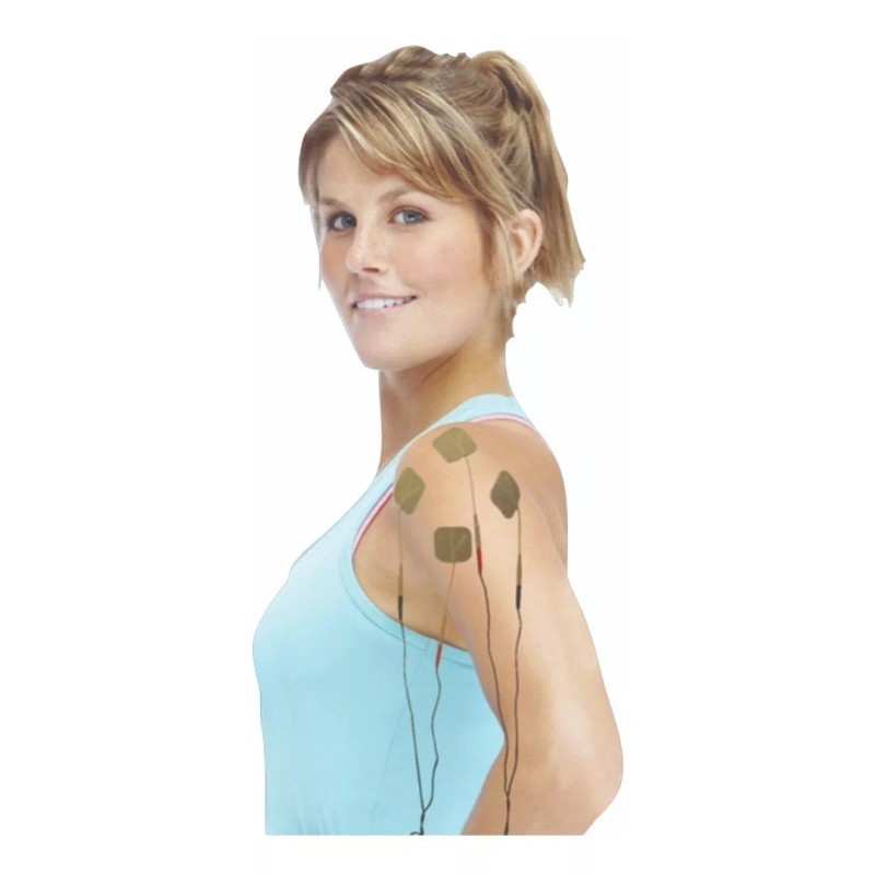 Fabstim 40 Parches Electrodos Circulares Autoadhesivos 3 Pulgadas
