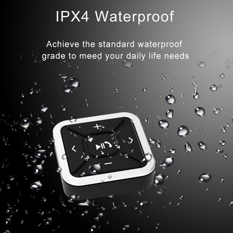 Bluetooth 5.0 Steering Wheel Media Button, Wireless Music Controller with