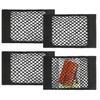4PC Car Storage Net Organiser (40x25cm) - Universal Elastic Mesh
