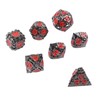 7pcs Solid Dice Kit Zinc Alloy Rolling Swirl Polyhedral Dices