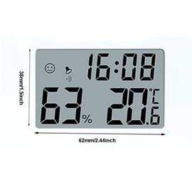 SEIWEI 1Pcs Indoor Thermometer Digital Hygrometer, Digital Electronic Temperature Humidity Meters Gauge Indoor Thermometer Hygrometer LCD Display for Car