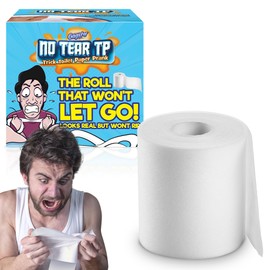 Gagster No Tear Toilet Paper – Practical Joke Trick – Fake Unrippable TP Rolls, Looks Like Real Toilet Paper But Won’t Tear – Funny Gift for Adults & Kids