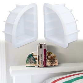 Large Bookends Resin Molds, 1 Pair Sector Silicone Geode Book Organize Resin Molds, DIY Crystal Epoxy Resin Molds for Books, Desktop Organizer, Office Home Decoration, Gift