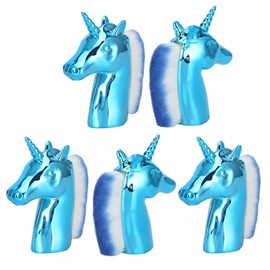 5pcs Fashionable Nail Art Dust Removal Brush Portable Nail Dust Brush Manicure Tool(Blue White )