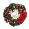 Christmas Wreath Snow Pine Cone Xmas Ball Wreath for Indoor