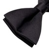 ZEYMINER Mens Solid Color Pre-tied Bow Tie and Pocket Square