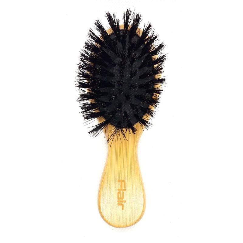 Flair Brush 100% Pure Small Boar Bristles Soft Hair Brush
