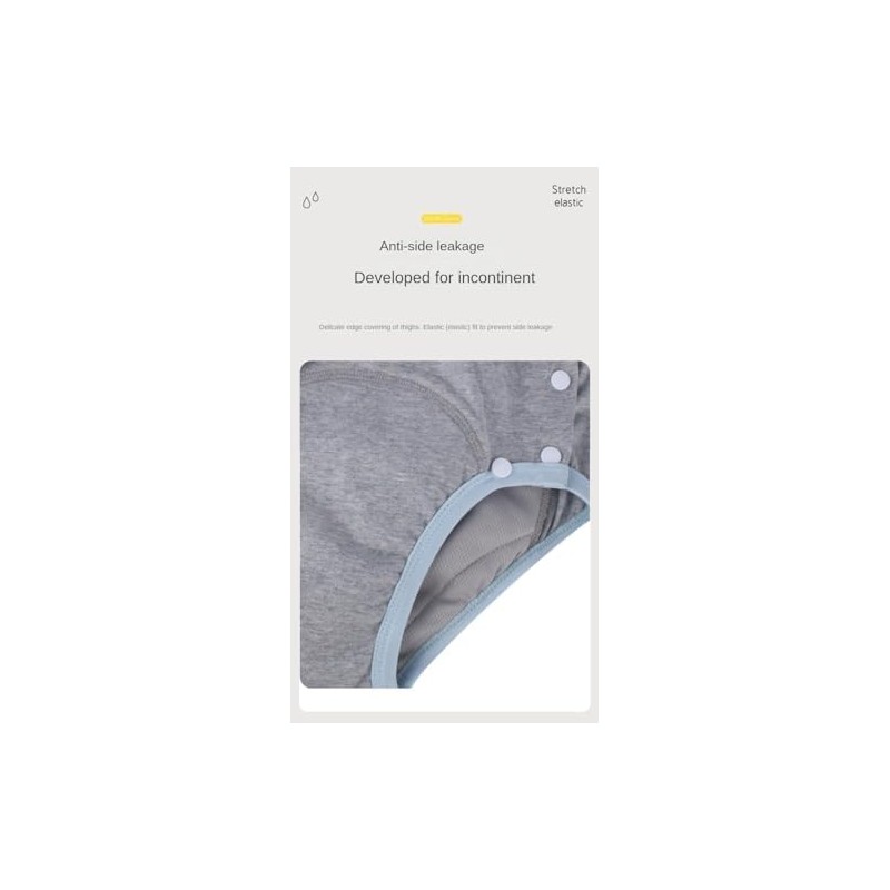 Cotton Incontinence Pants for Adults: Washable, Breathable, Adjustable Leak-Proof Underwear