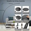 NUÜR Arc Floor Lamp, 67" Tall Black Gold LED Modern