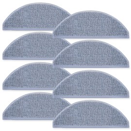 8 Pack Mop Cloth Pads Accessories Compatible with Roborock Q10 S5/Q10 S5+/Q10 X5/Q10 X5+ Robot Vacuum Cleaner Mop Cloth Vacuum Mop Pad Kit Replacement Parts (A (Fiber mop Cloth 8pcs))