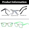 LJCZKA Square Blue Light Filter Glasses Women Men Crystal Bling