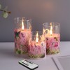Girimax Pink Hummingbird Glass LED Candles with Remote, Flickering Flameless