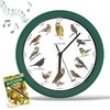 STARLYF Wall Clock Birdsong Clock, Original, With 12 native songbirds,