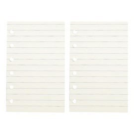 FSSTUD 200 Sheets A7 Blank Lined Paper Refills Small Binder Notebook Insert Pages 6 Ring Planner Inserts Loose Leaf Refill Paper Binder Journal Refills Pages