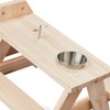 Relaxdays Squirrel Table, Wood, Squirrel Feeder with Corn Cob Holder,