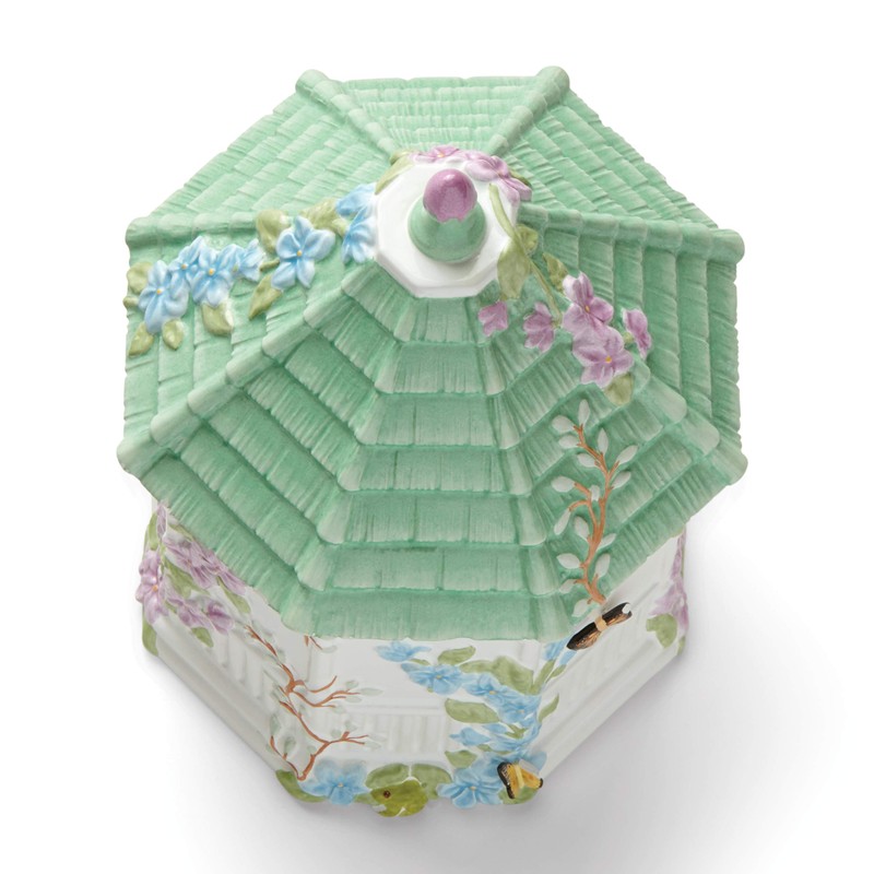 Lenox Butterfly Meadow Figural Gazebo Cookie Jar, 10-Inch, White