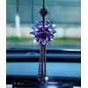 SHSEMO Car Interior Mirror Crystal Jewelry Colorful Crystal Charms Transparent
