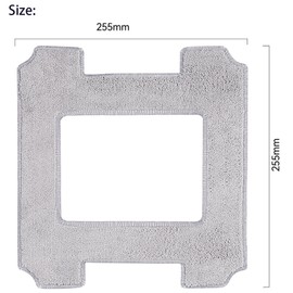 BUCCQTR Mop Cloths Mop Pad Cleaning Rag Compatible with Ecovacs WINBOT W1/W1 Pro Window Cleaner Robot Replacement Accessories (2PCS)