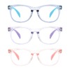 FANNYGO 3 Pack kids Blue Light Blocking Glasses for girls