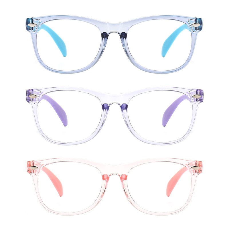FANNYGO 3 Pack kids Blue Light Blocking Glasses for girls