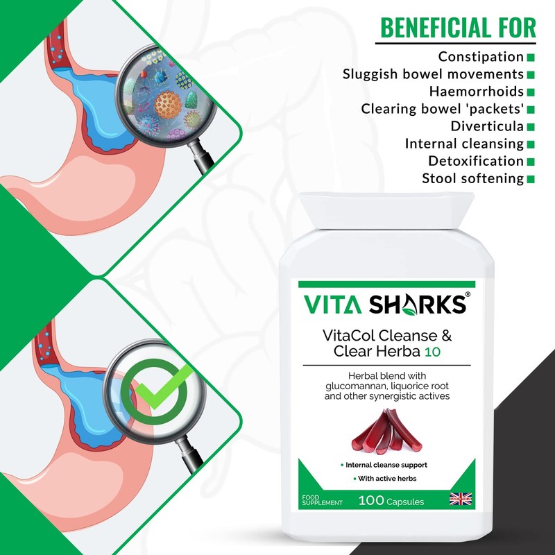 VitaCol Cleanse & Clear Herba 10 | Natural Stool Softening