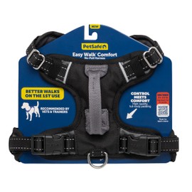 PetSafe Easy Walk Comfort No-Pull Dog Harness - Better Walk Training Harness - Full Body Padded Design - Durable Fabric - 5 Point Adjustable Fit - Everyday Leash Training - Black - X-Small
