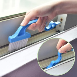 Crevice Gap - Herramienta de cepillo para polvo de limpieza, 6 piezas de herramientas de limpieza de ranura de mano, 2 en 1 cepillos de limpieza de recogedor de polvo, kit de cepillos de limpieza de