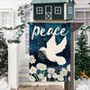 DLZDN Peace Pigeon Garden Flag Winter Dove Bird Garden Flag