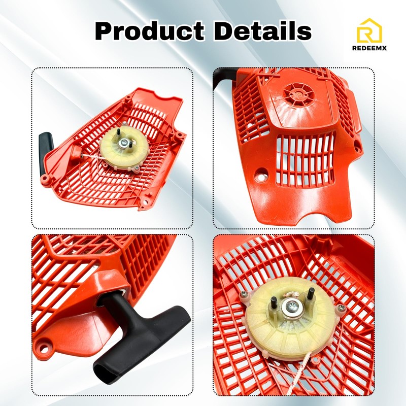 REDEEMX 575527602 Recoil Starter Pull Start Assembly Compatible with Husqvarna