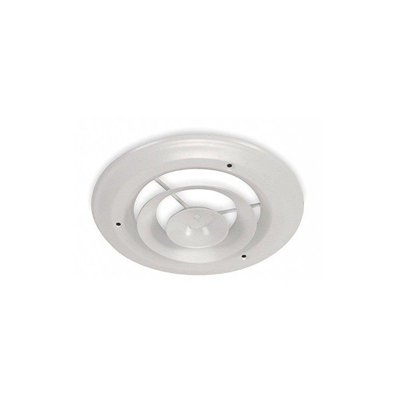 CAI Approved Ceiling Diffuser, Round, Duct Size 10", Wht