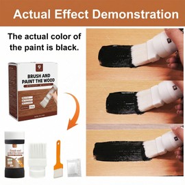 Anirun 6.35 oz Touch-Up Paint for Furniture, Cabinets, Wood, Metal - No Sanding, Fast-Drying, Water-Based Multi-Surface(Black)