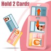 4 Pack Sliding ID Badge Holders, Heavy Duty Hard Plastic