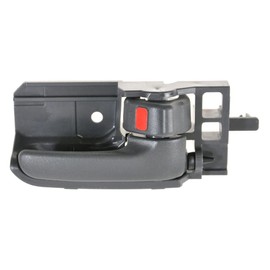 TRQ Passenger Side Interior Door Handle Dark Gray Compatible with 2003-2008 Toyota Corolla